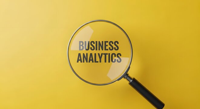 Uncover powerful business insights with this magnifying glass focused on analytics for strategic decision making and growth potential in data driven industries