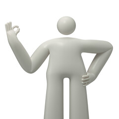 A man with OK gesture