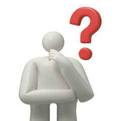 Contemplating a question, professional in thought, seeking answers