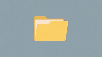 Modern yellow folder icon for sleek file management, perfect for organizing documents and projects with ease, simplifying workflows and boosting productivity now