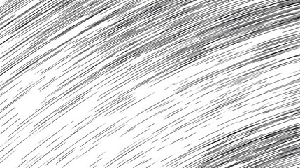 Abstract black and white lines creating a dynamic textured pattern, suggesting motion, speed, and energy, with a minimalist hand drawn aesthetic
