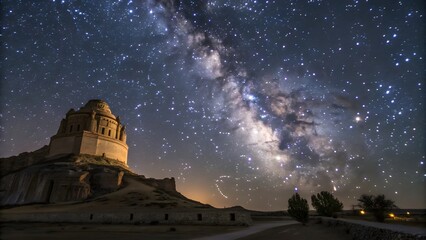 Starry Night Over Historical Monument 