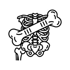 Fototapeta premium Floor Plan with Exploration Route and Location Pins Icon