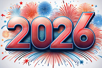 Exciting Fireworks Display Welcoming the Year 2026 Generative AI