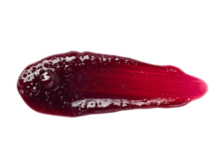 Plum Jam Spread Top View on Transparent Background, Sweet Fruit Marmalade with Clipping Path