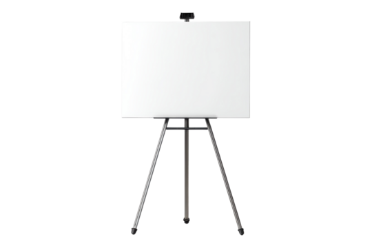 Portable Whiteboard Photo for Meetings, Workshops, and Brainstorming on Transparent or White Background PNG