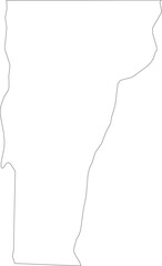 Vermont Map Outline Simple Vector Map Minimalist