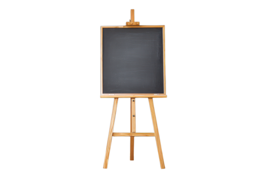 Rustic Hanging Blackboard for Home, Cafe, or Event Concepts on Transparent or White Background PNG