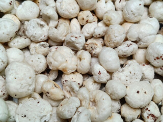 Close up shot of pile of fresh fox nut.