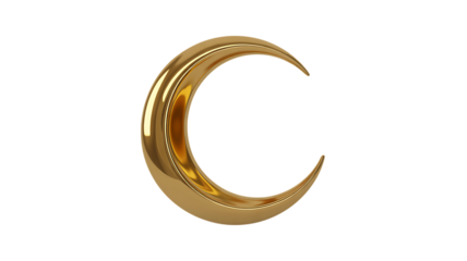 Golden Crescent Moon Symbol graphic design Transparent Background Perfect for Valentine’s, love and spiritual themes. High-quality scalable PNGs for T-shirts, stickers, and digital projects.