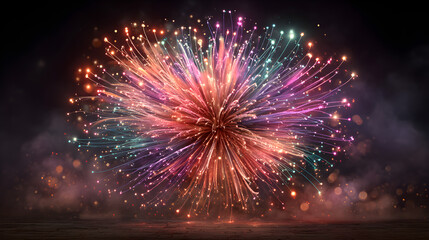 new year fireworks in the night sky