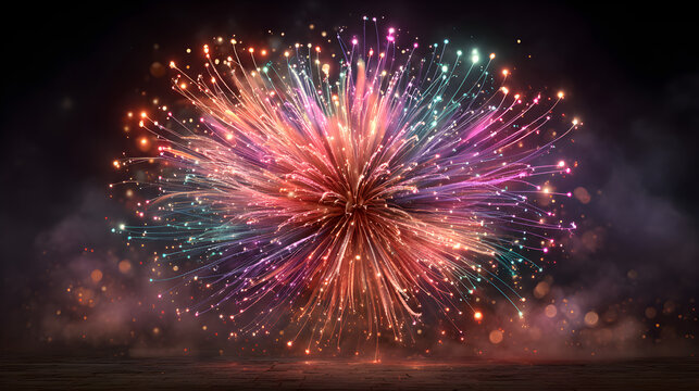 new year fireworks in the night sky