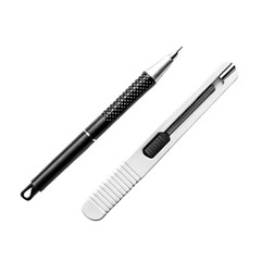 set of pens isolated