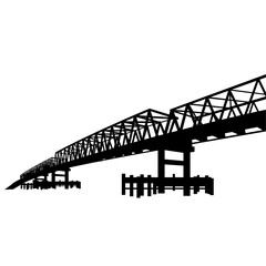 Obraz premium Jembatan tol silhouette⁠ 