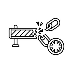 Minimalist Line Art of Mountains Under a Starry Night Sky with Crescent Moon and Horizon