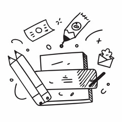 Minimalist Doodle Icon Set – Hand Drawn Line Art