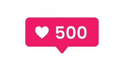 Clean animated heart notification badge featuring a subtle floating motion in a minimal bright interface style rendered in ProRes with alpha channel at 4K 60fps - Powered by Adobe