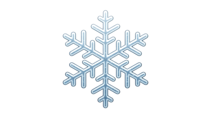 Stylized Snowflake Icon with Glittering Effect winter Transparent Background.