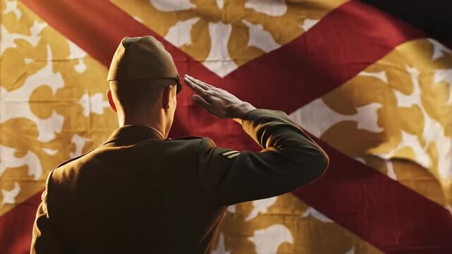 Honoring Service and Patriotism through Salute and National Flag Display