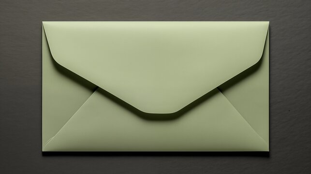 Pastel green closed envelope with a minimal layout, designed as a clean stationery concept suitable for branding, correspondence, and marketing visuals.