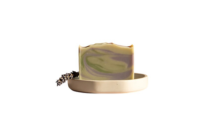 Artisanal Soap: A beautifully crafted bar of soap, a symbol of purity and natural skincare. A perfect blend of texture, color and design, that elevate everyday self-care