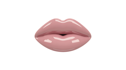 Nude Glossy Lips Illustration Isolated Transparent Background Perfect for Valentine’s, love and spiritual themes. High-quality scalable PNGs for T-shirts, stickers, and digital projects.