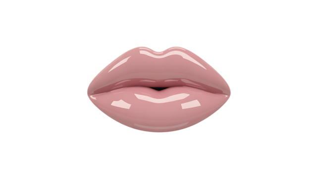 Nude Glossy Lips Illustration Isolated Transparent Background Perfect for Valentine’s, love and spiritual themes. High-quality scalable PNGs for T-shirts, stickers, and digital projects.