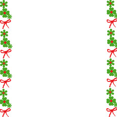 christmas frame with holly berries