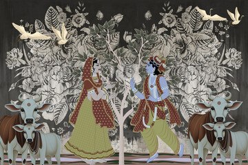 indian god radha krishna  © design