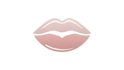 Soft Pink Lips Icon with Transparent Background for Beauty, Love & Social Media Graphics.
