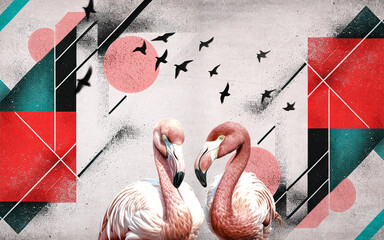 painting on the wall of the house