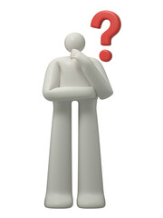 Man with a question mark