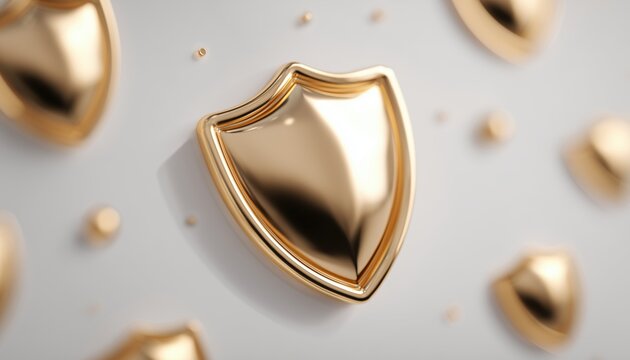 Secure Connection: White Background With Secured Ssl Shield Symbols, Enhanced Data Encryption Technology, And Https Certificate Privacy Sign.