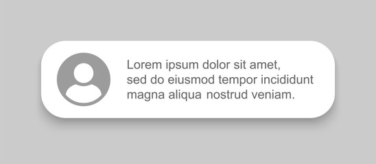 Notification box template, screen online messages mockup