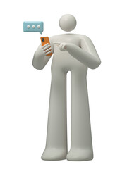 A man uses a smartphone