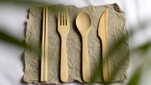 fork and knife on a napkin - Powered by Adobe