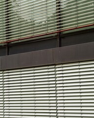 large glass windows with blinds
