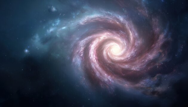 A Spiral Galaxy In The Depths Of Space, Characterized By Its Swirling Arms Of Newly Formed Stars And Cosmic Dust.
