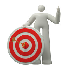 Goal achievement, target met, success in business