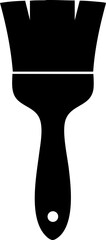 Paint brush black silhouette clipart design illustration isolated on background 