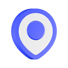 3d rendering point location in blue color