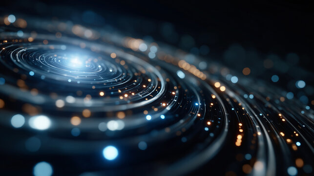 Abstract Universe: A mesmerizing display of interconnected data streams and energy pathways, mimicking the cosmos in a display of cosmic beauty.