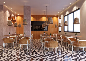 Interior of cozy restaurant in the modern Design