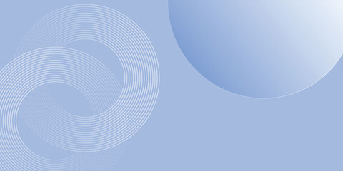 Fototapeta premium Abstract minimalist banner background, pastel colorful, blue and white gradations. Circle effect style art