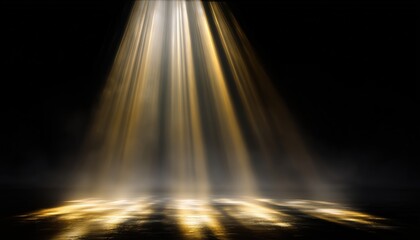 A Radiant Burst Of Golden Light: Shining Down, Illuminating The Darkness With A Soft, Ethereal Glow. Perfect For Creativity And Inspiration.