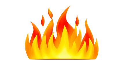 Flame fire burning heat yellow orange blaze energy danger isolated symbol icon hot graphic illustration element warning emergency bright light abstract hazard safety power intense glowing