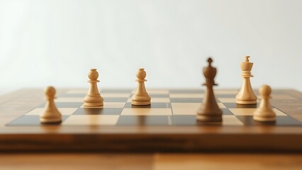 bishop. A chessboard with pieces and suggested movement paths, a clean and strategic composition. pitch deck slides, case study pages, designed for brand storytelling and e-commerce strategy.