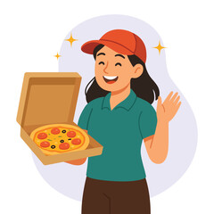 World Pizza Day Celebration Pizza Illustration