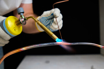 Mapp gas soldering of copper pipes