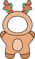 겨울 크리스마스 루돌프 얼굴합성도안